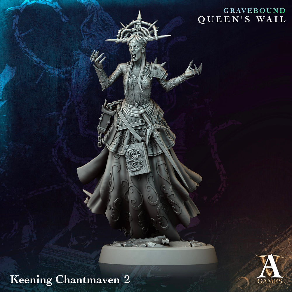 3D Printed Archvillain Games Keening Chantmaven Gravebound Queen's Wail 28 32mm D&D (Online Only)
