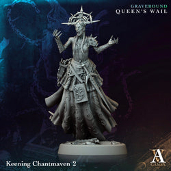 3D Printed Archvillain Games Keening Chantmaven Gravebound Queen's Wail 28 32mm D&D (Online Only)