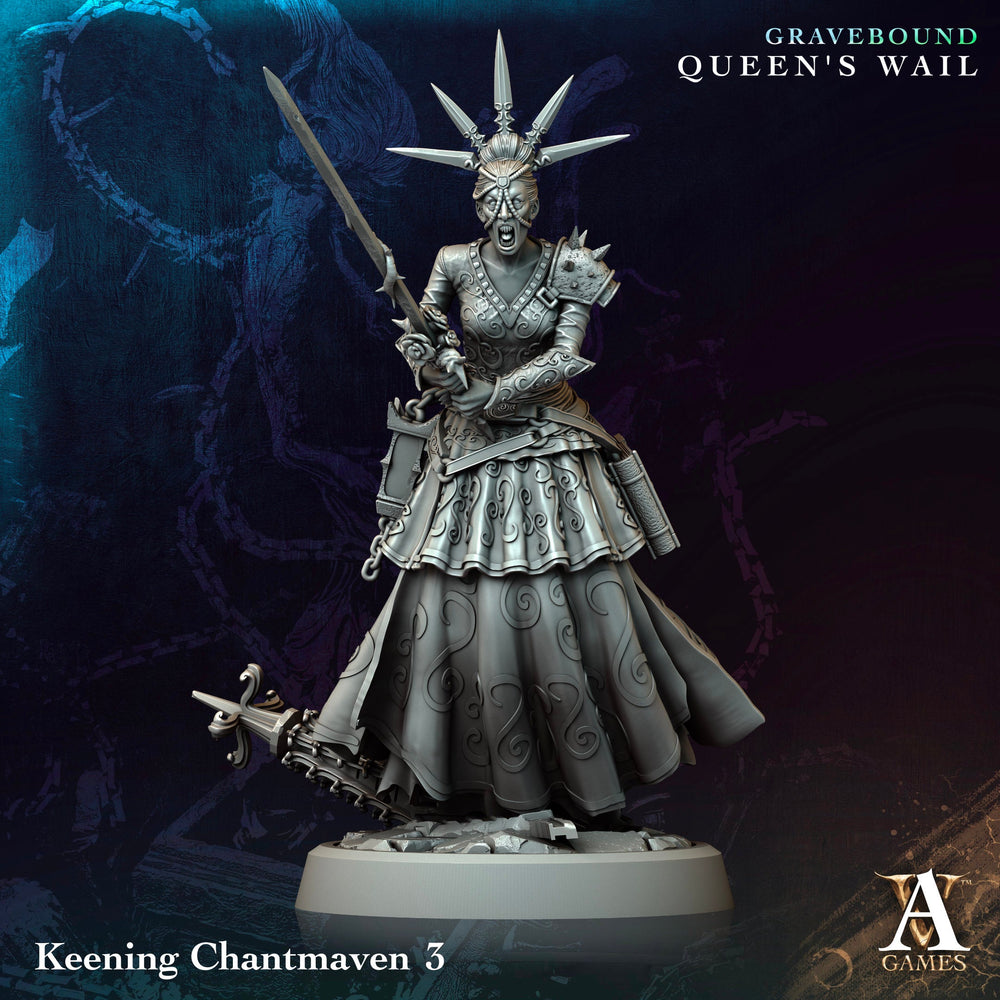 3D Printed Archvillain Games Keening Chantmaven Gravebound Queen's Wail 28 32mm D&D (Online Only)