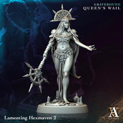 3D Printed Archvillain Games Lamenting Hexmaven Gravebound Queen's Wail 28 32mm D&D (Online Only)