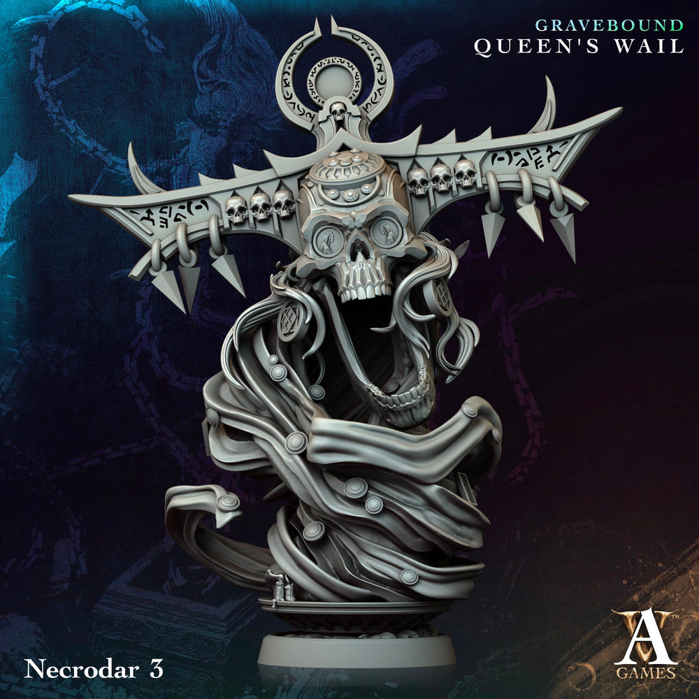 3D Printed Archvillain Games Necrodar Gravebound Queen's Wail 28 32mm D&D (Online Only)