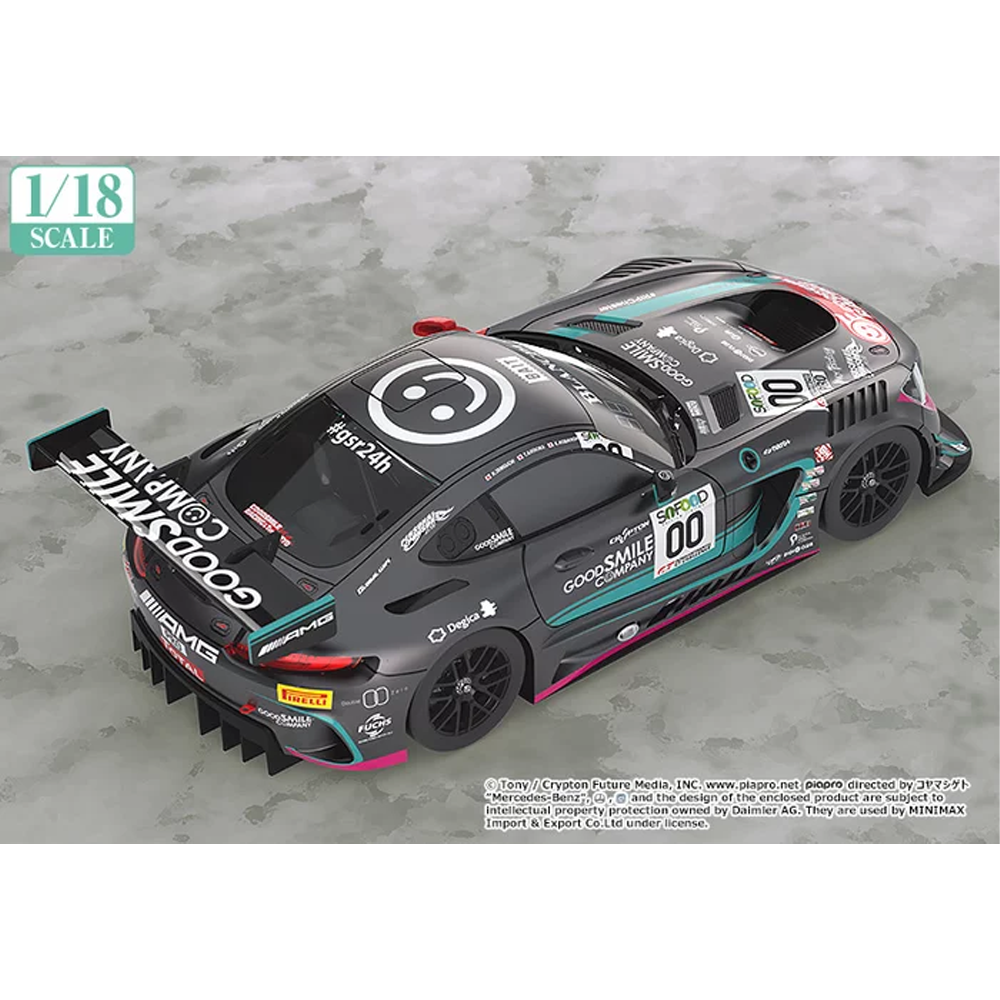 Good Smile Racing: Vocaloid - Racing Hatsune Miku AMG (2017 SPA24H Finals Ver.) 1/18 Scale Resin Miniature Car Figure (ONLINE ORDER ONLY)