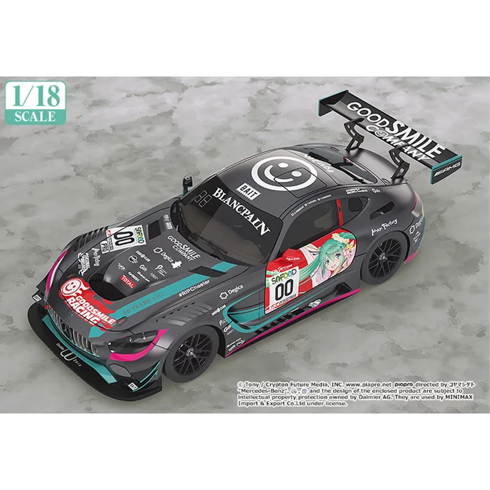 Good Smile Racing: Vocaloid - Racing Hatsune Miku AMG (2017 SPA24H Finals Ver.) 1/18 Scale Resin Miniature Car Figure (ONLINE ORDER ONLY)