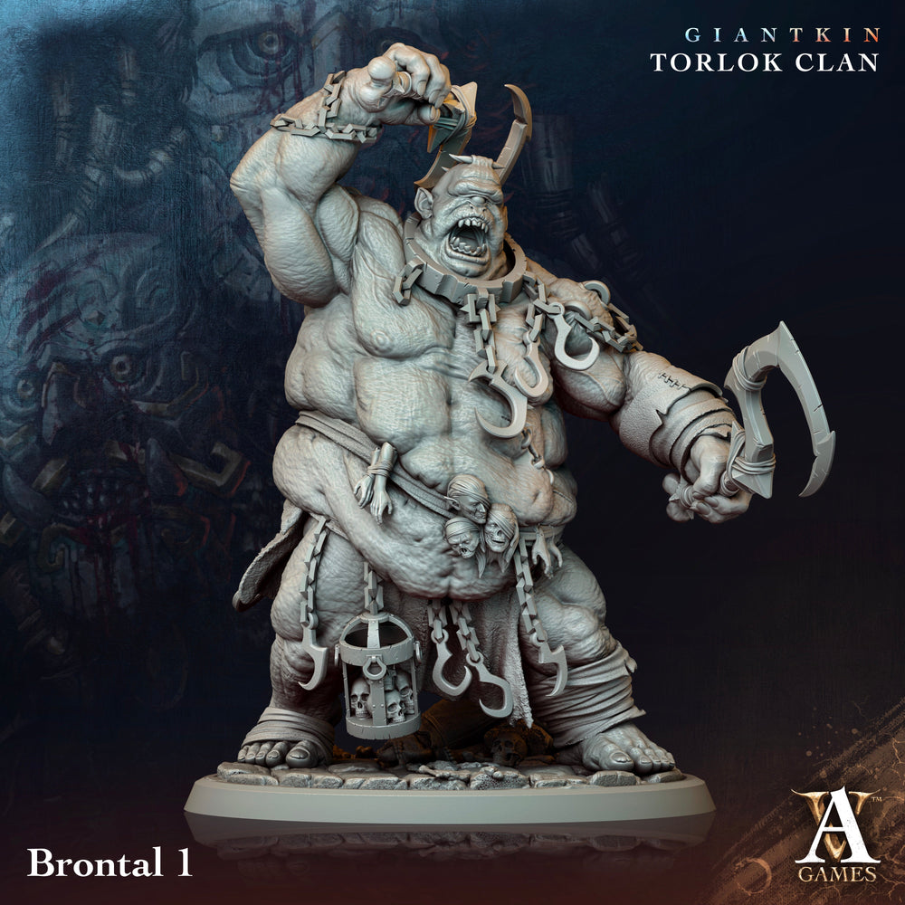 3D Printed Archvillain Games Giantkin - Torlok Clan Brontal 28 32mm D&D (Online Only)