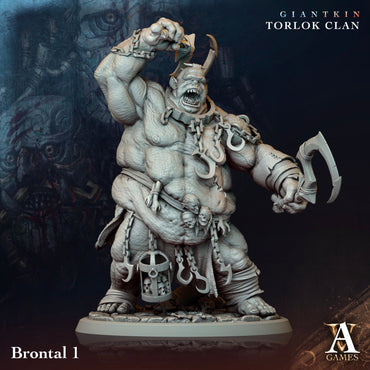 3D Printed Archvillain Games Giantkin - Torlok Clan Brontal 28 32mm D&D (Online Only)