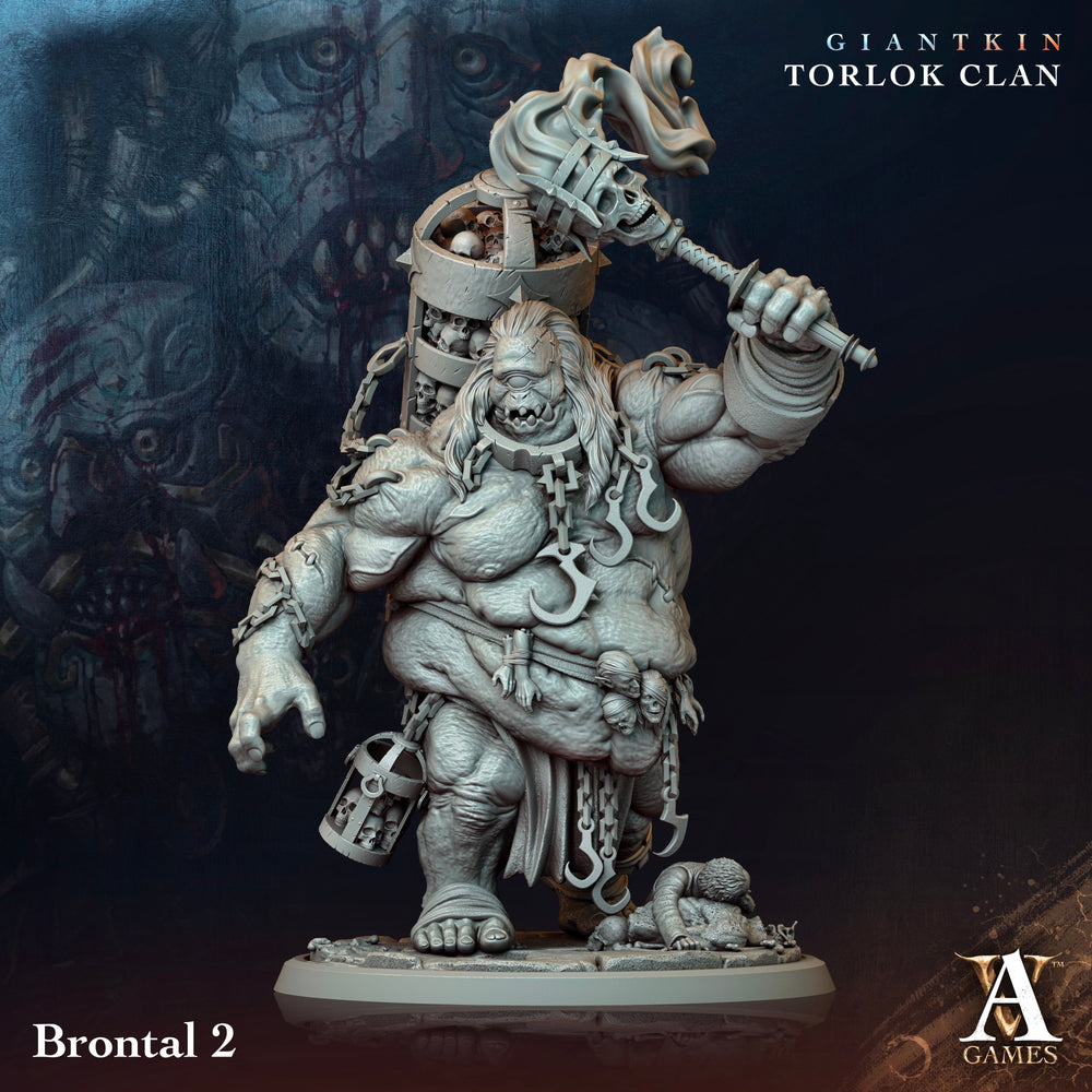 3D Printed Archvillain Games Giantkin - Torlok Clan Brontal 28 32mm D&D (Online Only)