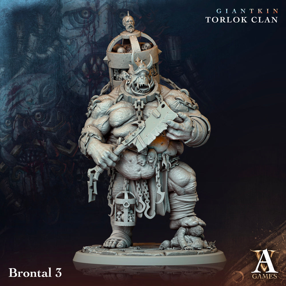 3D Printed Archvillain Games Giantkin - Torlok Clan Brontal 28 32mm D&D (Online Only)