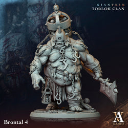 3D Printed Archvillain Games Giantkin - Torlok Clan Brontal 28 32mm D&D (Online Only)