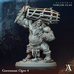 3D Printed Archvillain Games Giantkin - Torlok Clan Goresnout Ogre 28 32mm D&D (Online Only)