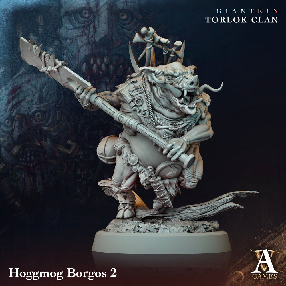 3D Printed Archvillain Games Giantkin - Torlok Clan Hoggmog Borgos 28 32mm D&D (Online Only)