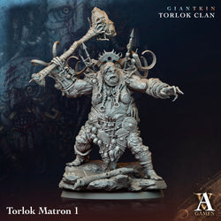3D Printed Archvillain Games Giantkin - Torlok Clan Torlok Matron 28 32mm D&D (Online Only)
