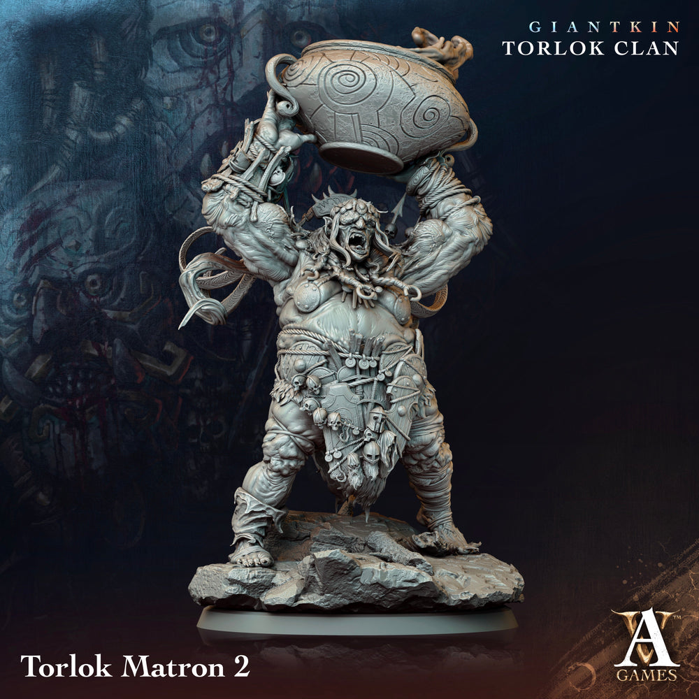 3D Printed Archvillain Games Giantkin - Torlok Clan Torlok Matron 28 32mm D&D (Online Only)
