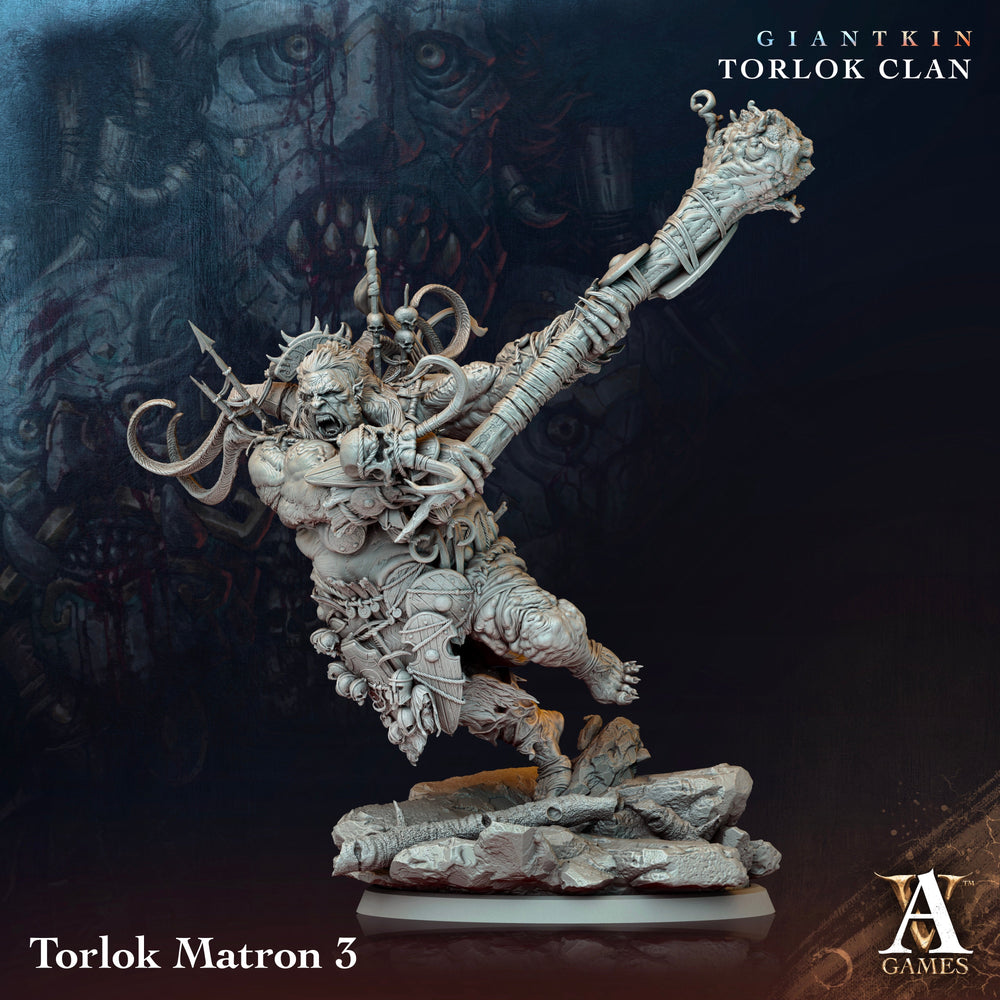 3D Printed Archvillain Games Giantkin - Torlok Clan Torlok Matron 28 32mm D&D (Online Only)