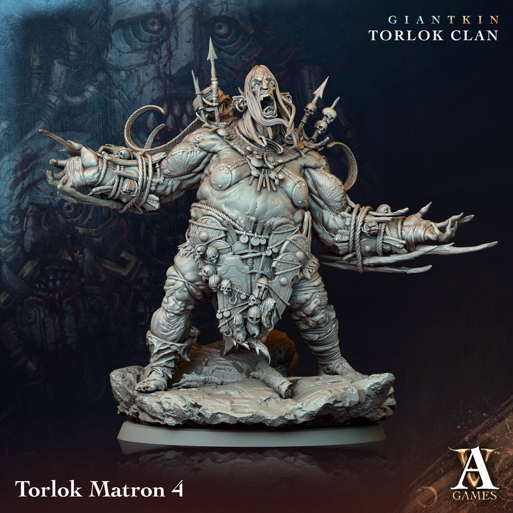 3D Printed Archvillain Games Giantkin - Torlok Clan Torlok Matron 28 32mm D&D (Online Only)