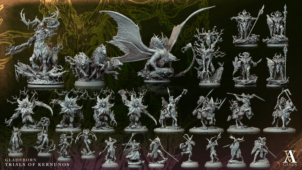 3D Printed Archvillain Games Oakendryad Gladeborn - Trials of Kernunos 28 32mm D&D (Online Only)