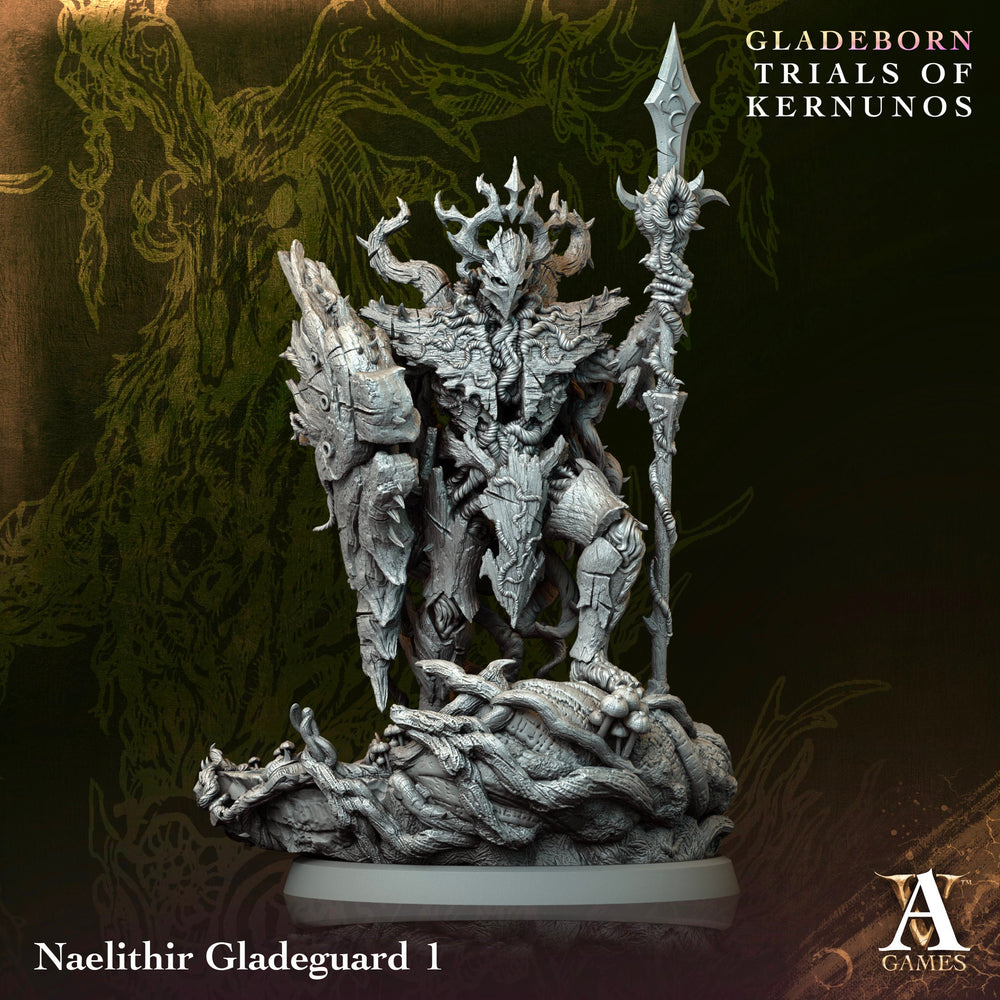 3D Printed Archvillain Naelithir Gladeguard Gladeborn - Trials of Kernunos 28 32mm D&D (Online Only)