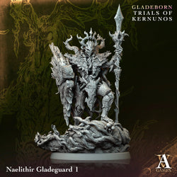 3D Printed Archvillain Naelithir Gladeguard Gladeborn - Trials of Kernunos 28 32mm D&D (Online Only)
