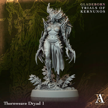 3D Printed Archvillain Games Thornweave Dryad Gladeborn - Trials of Kernunos 28 32mm D&D (Online Only)
