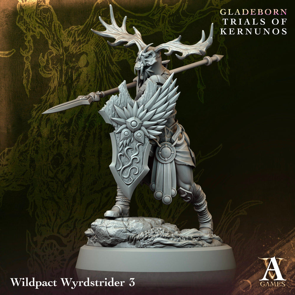3D Printed Archvillain Games Wildpact Wyrdstrider Gladeborn - Trials of Kernunos 28 32mm D&D (Online Only)