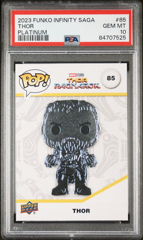 2023 UPPER DECK FUNKO POP MARVEL  THOR PLATINUM #85  PSA 10 (Online Order Only)