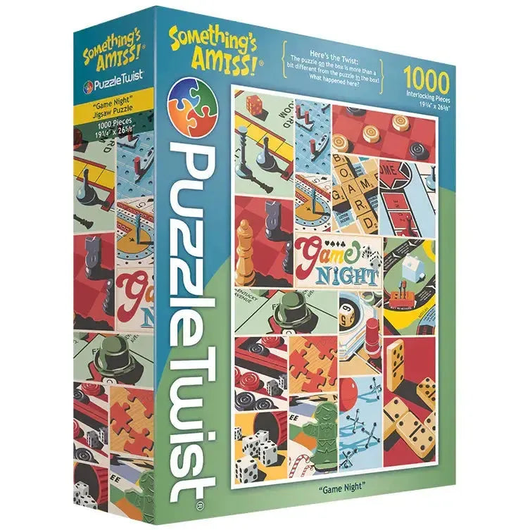 Game Night "Something's Amiss!" 1000 Piece Jigsaw Puzzle PuzzleTwist (ONLINE ORDER ONLY)