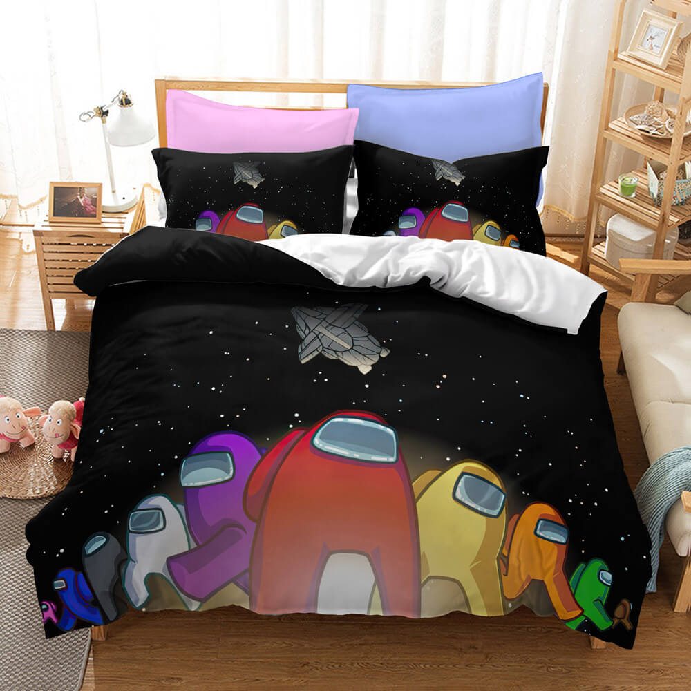 Game Among Us Cosplay Bedding Set Quilt Covers Without Filler (Online Order Only)