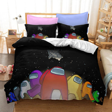 Game Among Us Cosplay Bedding Set Quilt Covers Without Filler (Online Order Only)