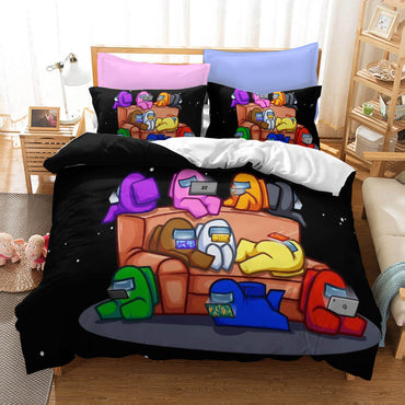Game Among Us Cosplay Bedding Set Quilt Covers Without Filler (Online Order Only)
