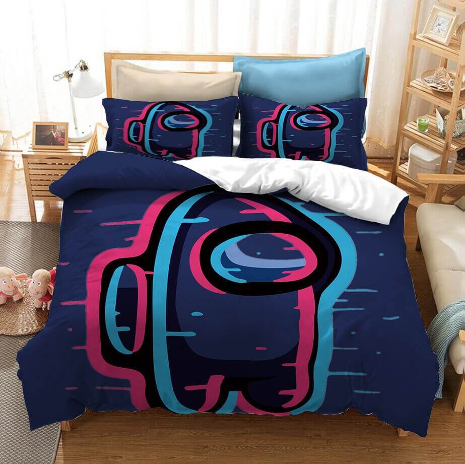 Game Among Us Cosplay Bedding Set Quilt Covers Without Filler (Online Order Only)