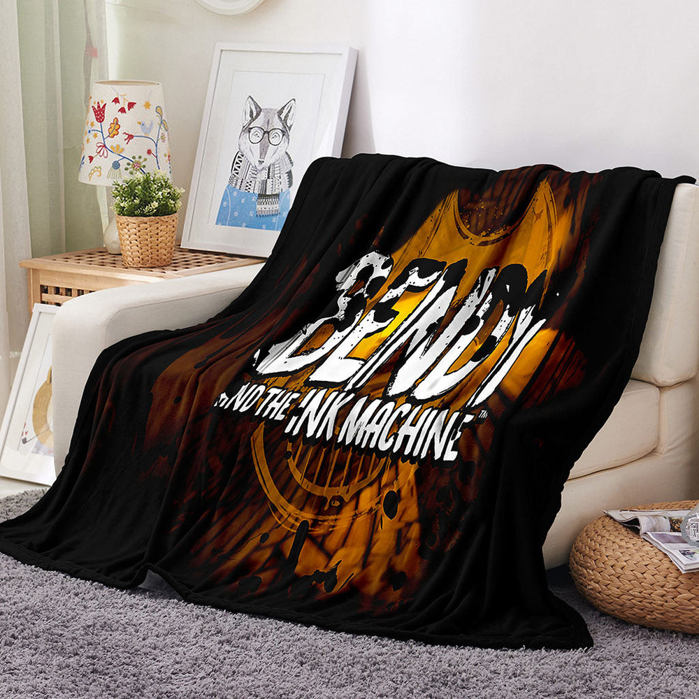 Game Bendy And The Ink Machine Blanket Flannel Throw Room Decoration (Online Order Only)