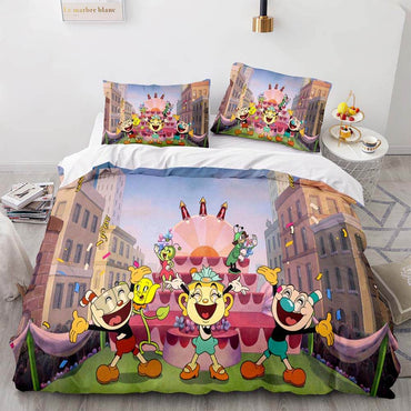 Game Cuphead Bedding Set Quilt Duvet Cover Bedding Sets (Online Order Only)