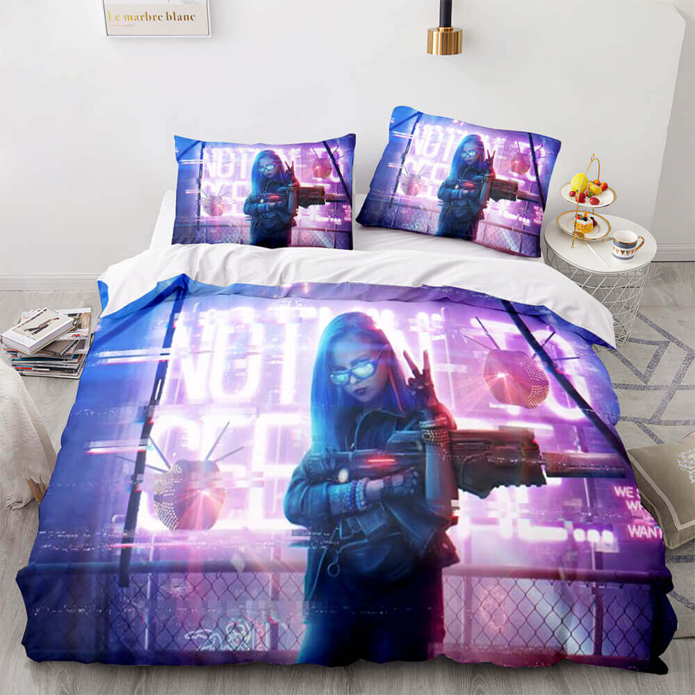 Game Cyberpunk 2077 Bedding Set Cosplay Quilt Covers Without Filler (Online Order Only)