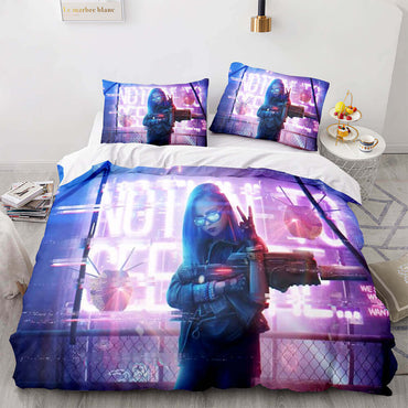 Game Cyberpunk 2077 Bedding Set Cosplay Quilt Covers Without Filler (Online Order Only)