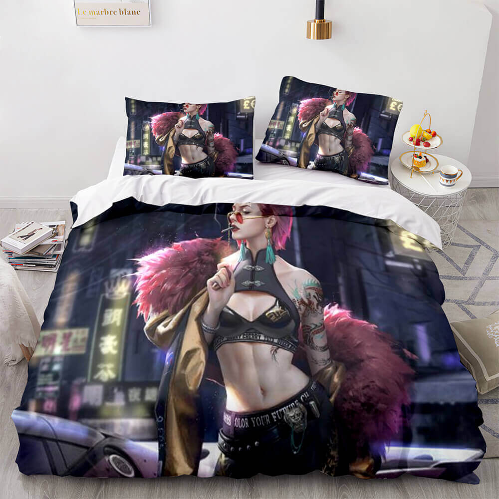 Game Cyberpunk 2077 Bedding Set Cosplay Quilt Covers Without Filler (Online Order Only)