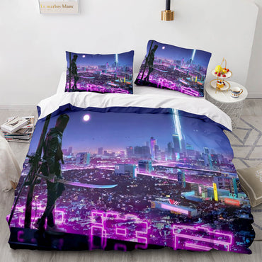 Game Cyberpunk 2077 Bedding Set Quilt Covers Without Filler (Online Order Only)