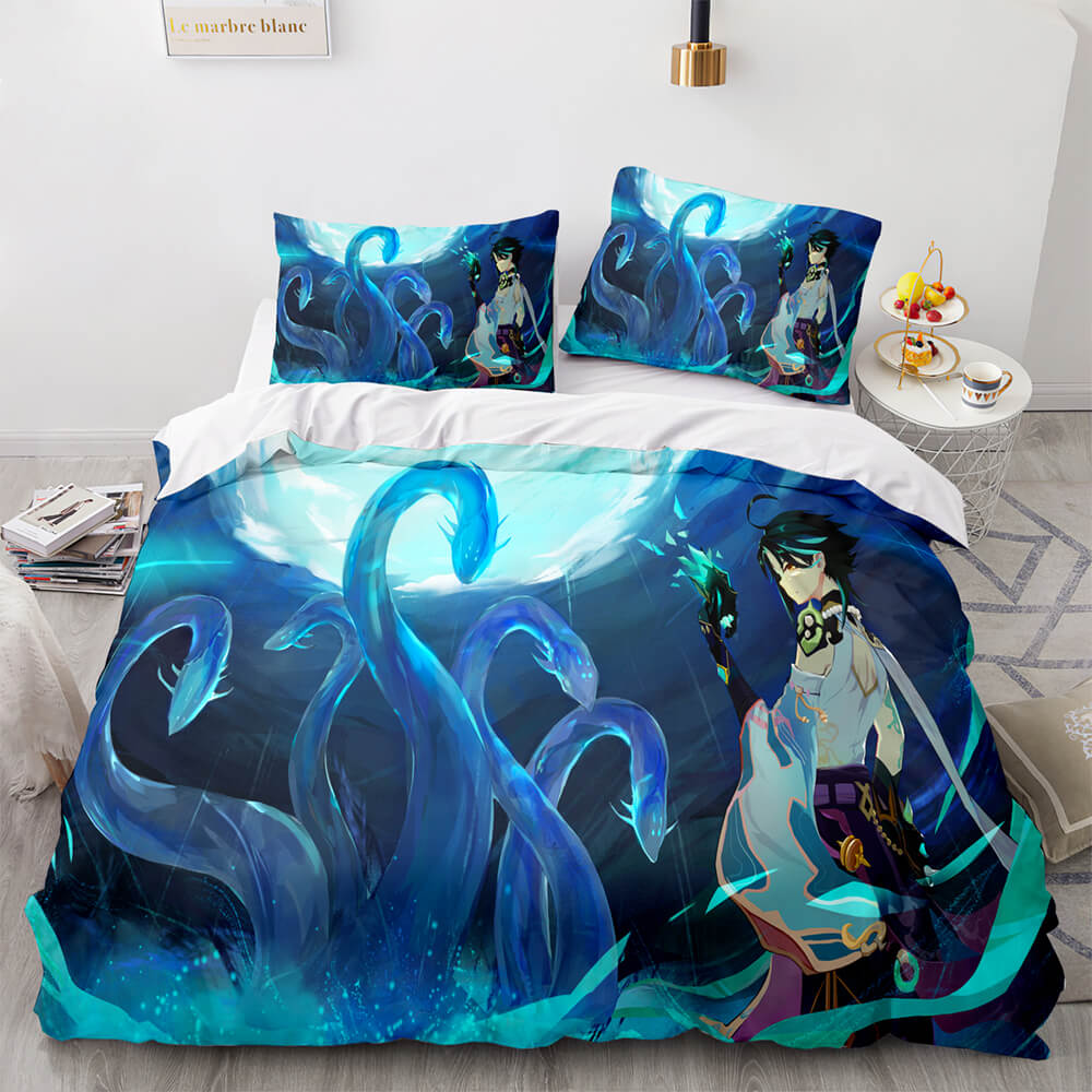 Game Genshin Impact Bedding Set Quilt Cover (Online Order Only)