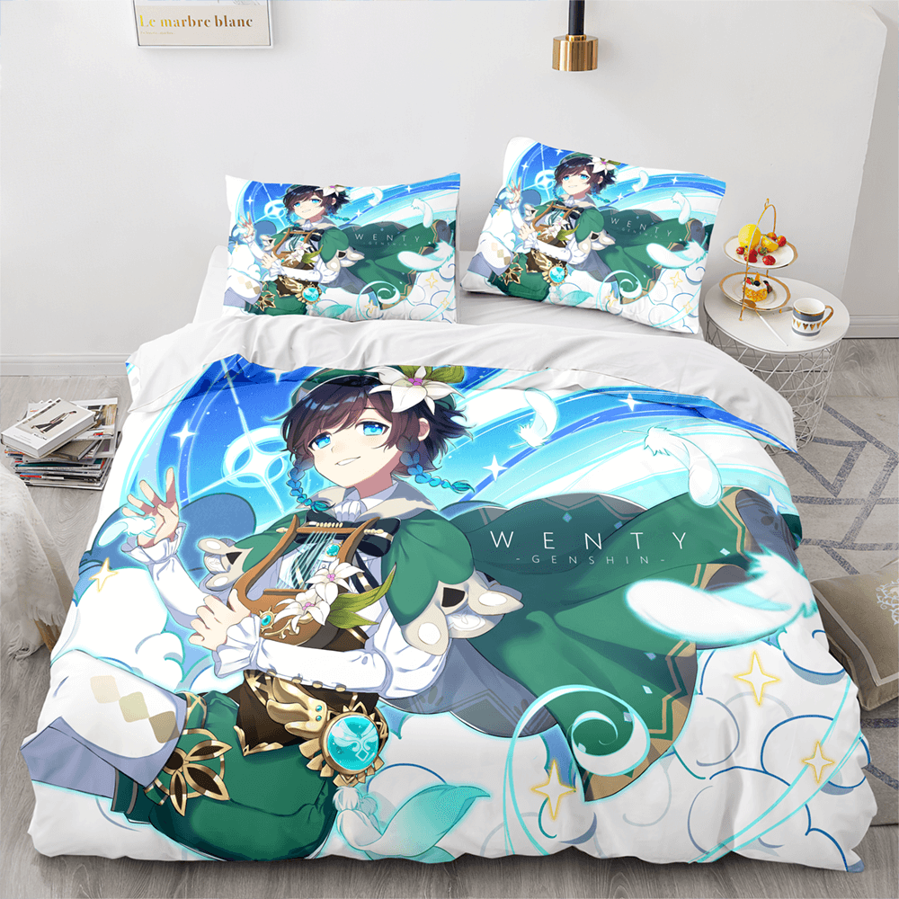 Game Genshin Impact Bedding Set Quilt Cover (Online Order Only)