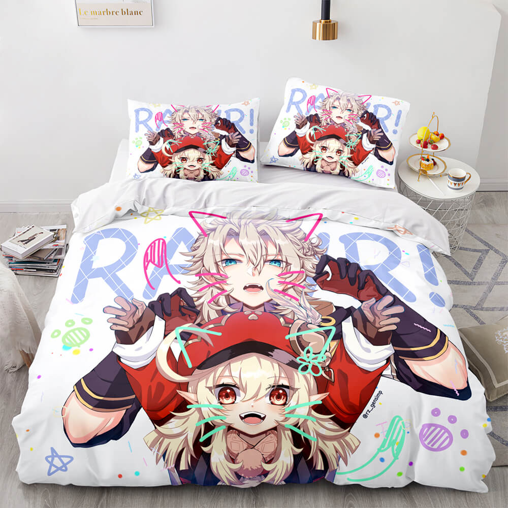 Game Genshin Impact Bedding Set Quilt Cover (Online Order Only)