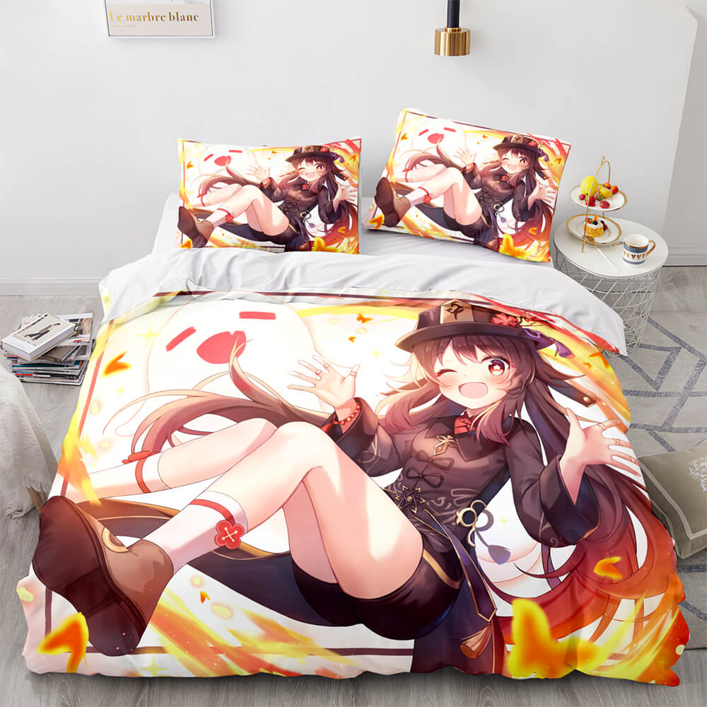 Game Genshin Impact Bedding Set Quilt Cover (Online Order Only)