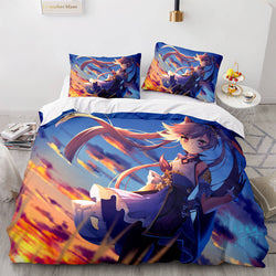 Game Genshin Impact Bedding Set Quilt Cover (Online Order Only)