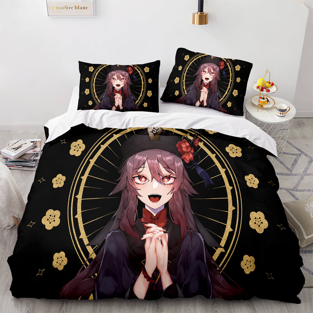 Game Genshin Impact Bedding Set Quilt Cover (Online Order Only)