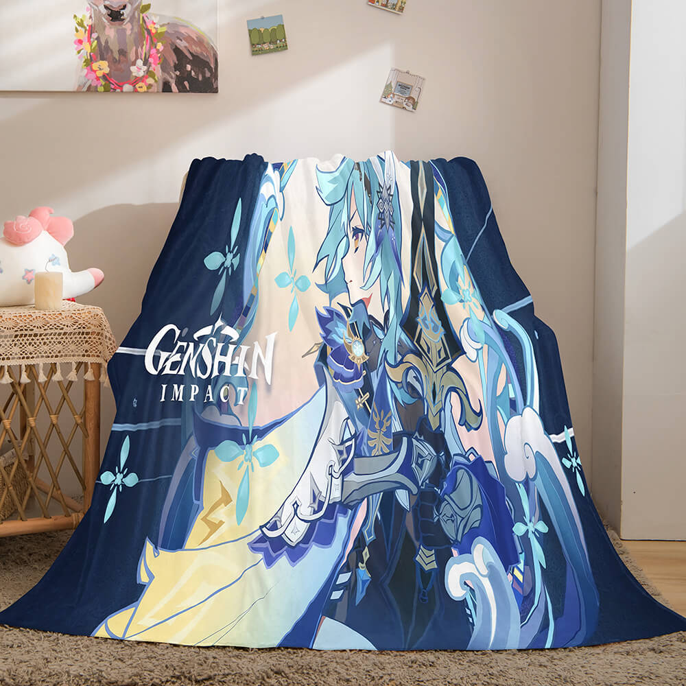 Game Genshin Impact Flannel Caroset Throw Cosplay Blanket (Online Order Only)
