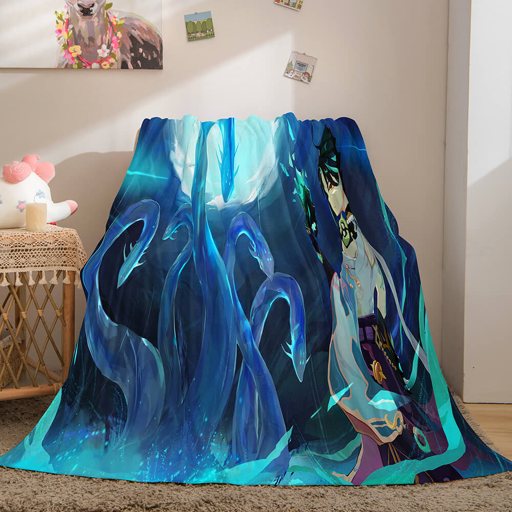Game Genshin Impact Flannel Caroset Throw Cosplay Blanket (Online Order Only)