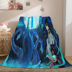 Game Genshin Impact Flannel Caroset Throw Cosplay Blanket (Online Order Only)