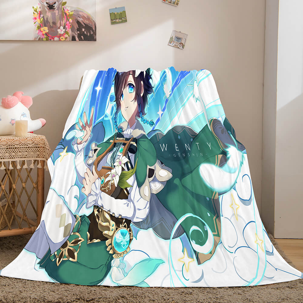 Game Genshin Impact Flannel Caroset Throw Cosplay Blanket (Online Order Only)