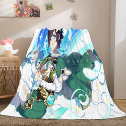 Game Genshin Impact Flannel Caroset Throw Cosplay Blanket (Online Order Only)