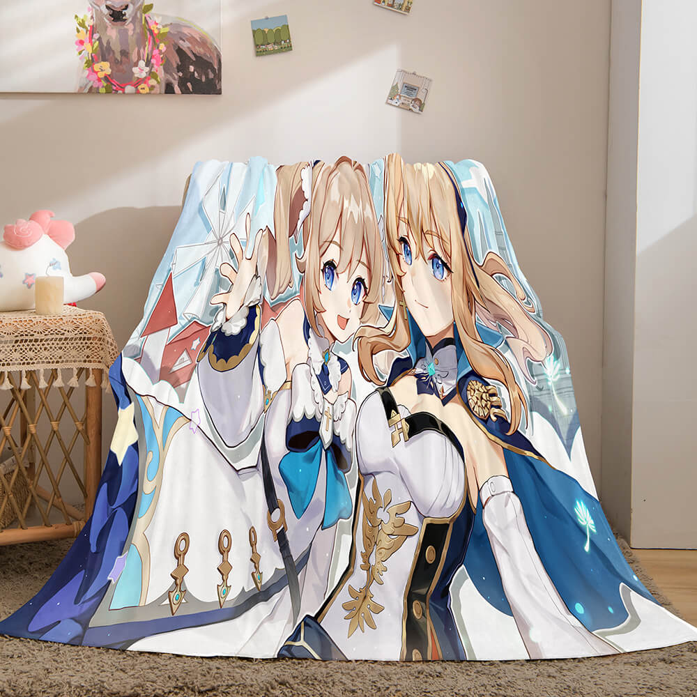 Game Genshin Impact Flannel Caroset Throw Cosplay Blanket (Online Order Only)