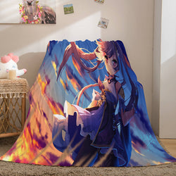 Game Genshin Impact Flannel Caroset Throw Cosplay Blanket (Online Order Only)