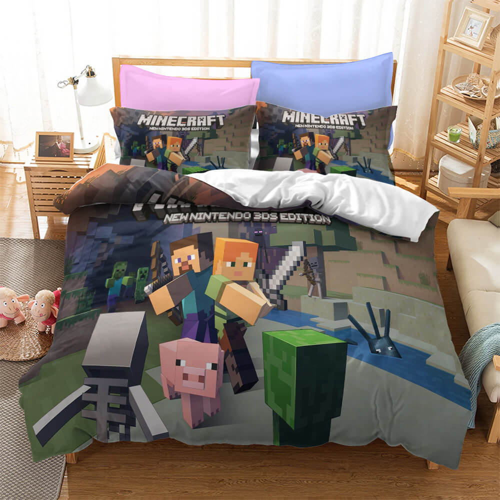 Game Minecraft Bedding Sets Pattern Quilt Cover Without Filler (Online Order Only)