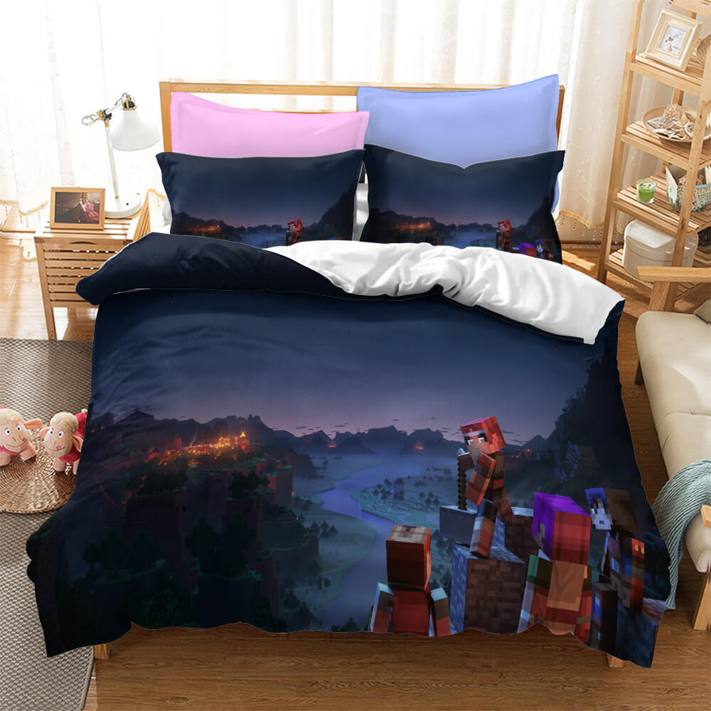 Game Minecraft Bedding Sets Pattern Quilt Cover Without Filler (Online Order Only)